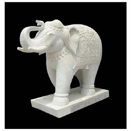 Marble Elephant Statue