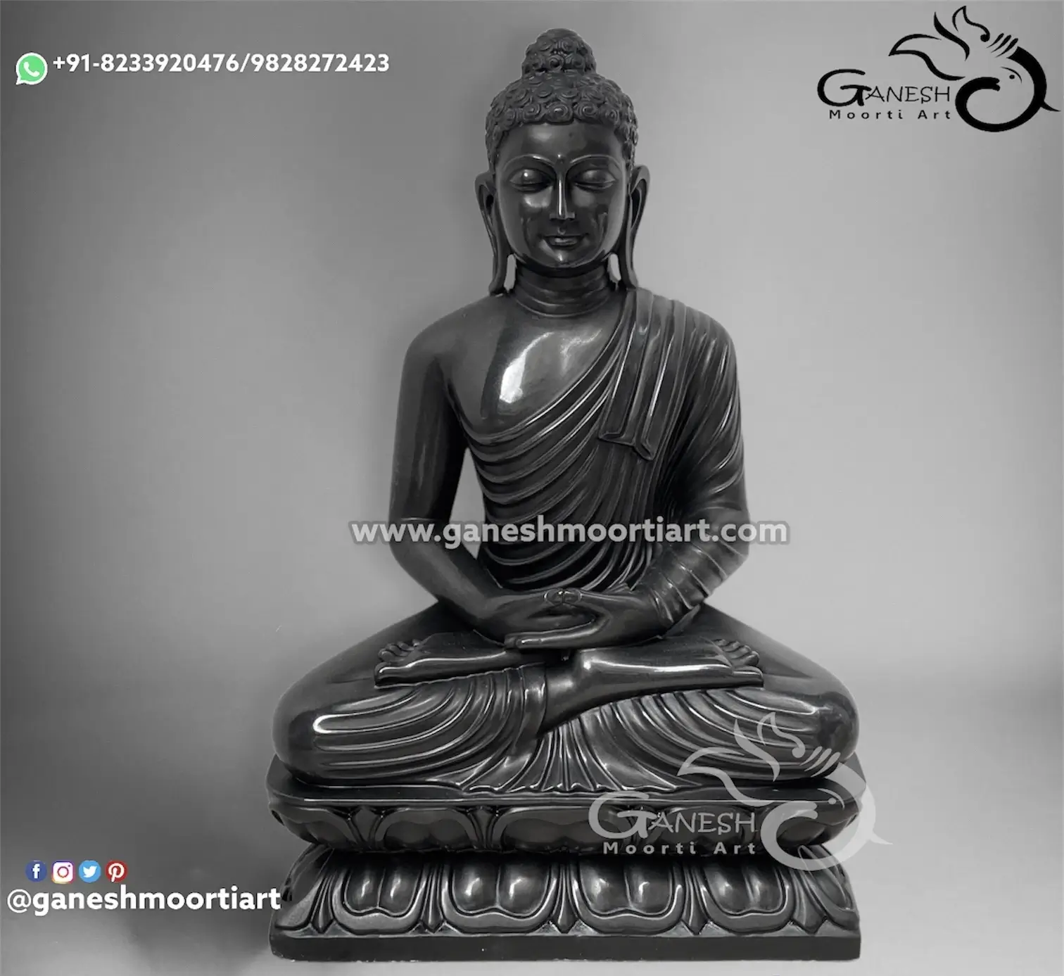 Buy Black Stone Buddha Statue 